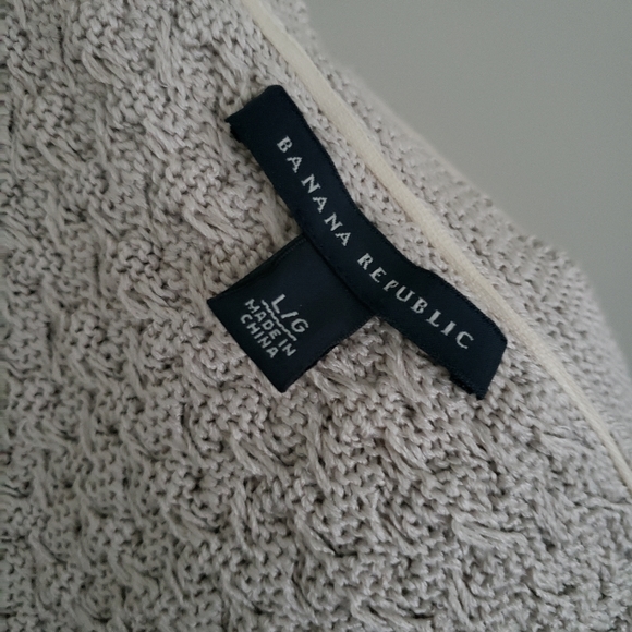 BANANA REPUBLIC silver grey basket weave knit cardigan - Picture 5 of 7